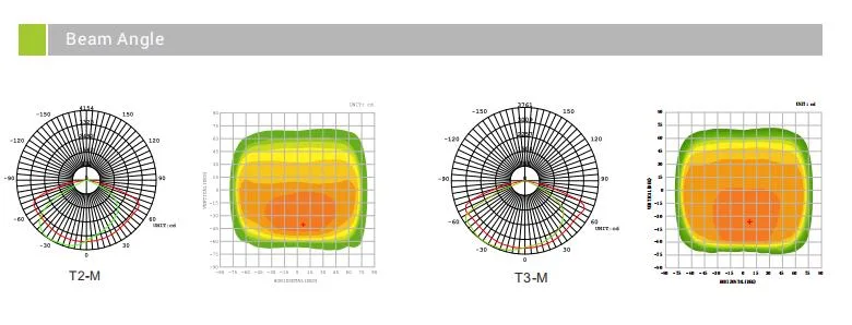 Optional Type 2m Type 3m Beam Angle Street Lights 100-240VAC 40W Outdoor Lighting