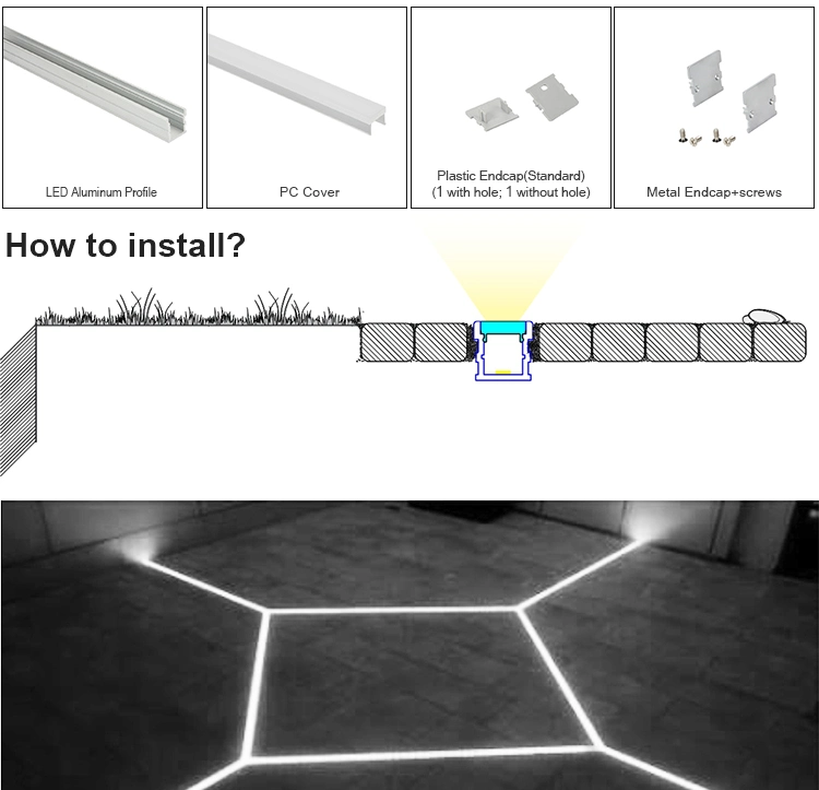 LED Strips Aluminum Channel 1m 2m 3m LED Aluminum Profile for Strips Light