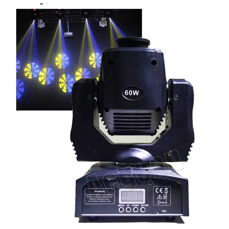 60W LED Moving Head Light 8 Colors Gobos LED Stage Lights for Night Club Event