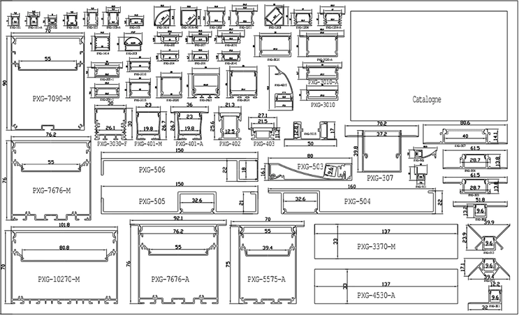 Pxg-508 LED Strip Light aluminium Aluminum Extrusion Profiles Prices