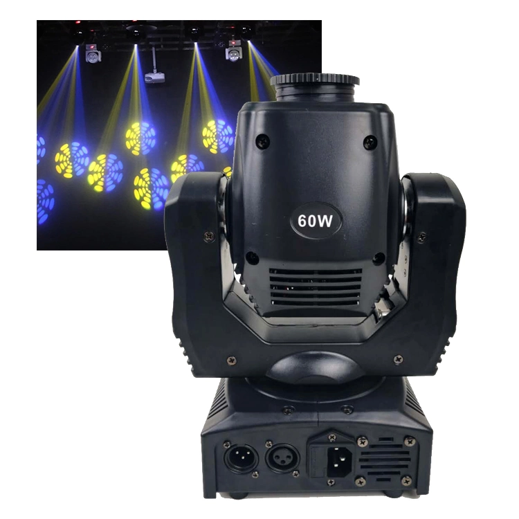 60W LED Moving Head Light 8 Colors Gobos LED Stage Lights for Night Club Event