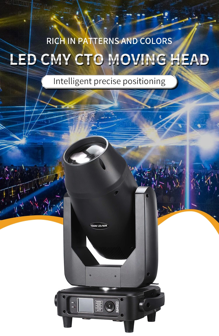 400W Cmy CTO Beam Wash Spot Hybrid 3in1 LED Moving Head Light for DJ Disco