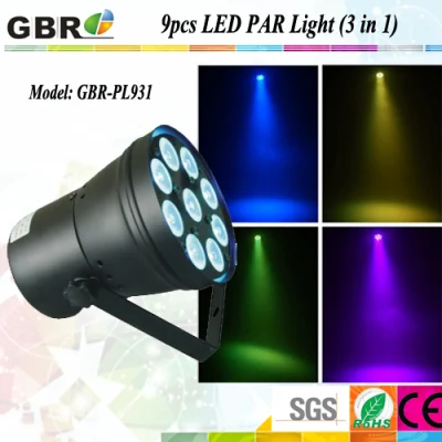 9X3w Stage RGB 3 in 1 LED PAR Washer Light/Wedding Light LED PAR Can