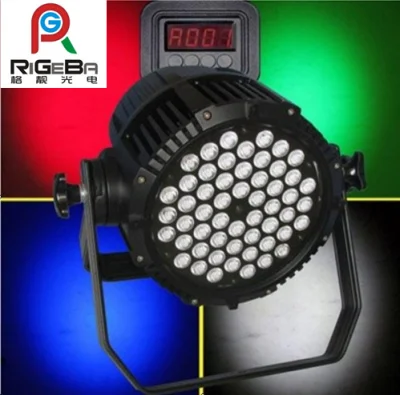 Luce PAR a LED Lampada PAR a LED da 54 x 1 W/3 W (RG-P54) RGBA Impermeabile per esterni