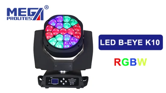 Testa mobile Wash LED K10 Bee Eye Zoom da 19 x 15 W